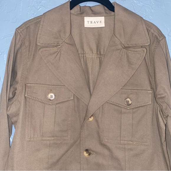 TRAVE Monroe Military Cropped Green Fields Utility Jacket Revolve - Picture 3 of 8
